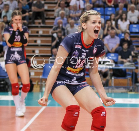  02.05.2018 RZESZOW <br />SIATKOWKA LIGA SIATKOWKI KOBIET LSK 2017/2018 WOMEN VOLLEYBALL POLAND POLISH LEAGUE <br />FAZA PLAYOFF - MECZ O 3. MIEJSCE - 3. MECZ <br />MECZ DEVELOPRES SKYRES RZESZOW - GROT BUDOWLANI LODZ <br />N/Z PAVLA PAULA VINCOUROVA RADOSC EMOCJE SYLWETKA <br /> 