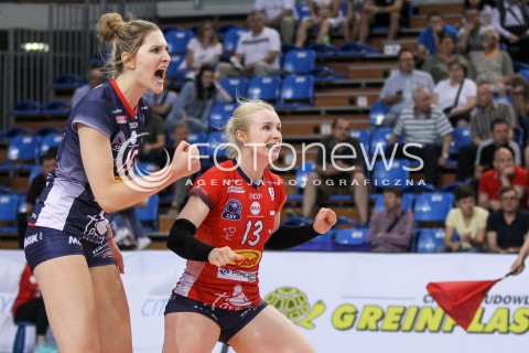  02.05.2018 RZESZOW <br />SIATKOWKA LIGA SIATKOWKI KOBIET LSK 2017/2018 WOMEN VOLLEYBALL POLAND POLISH LEAGUE <br />FAZA PLAYOFF - MECZ O 3. MIEJSCE - 3. MECZ <br />MECZ DEVELOPRES SKYRES RZESZOW - GROT BUDOWLANI LODZ <br />N/Z KAJA GROBELNA AGATA WITKOWSKA RADOSC EMOCJE SYLWETKA <br /> 