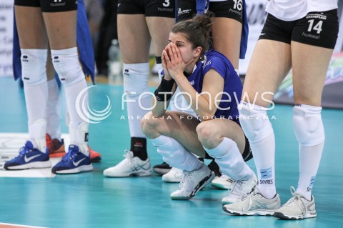  02.05.2018 RZESZOW <br />SIATKOWKA LIGA SIATKOWKI KOBIET LSK 2017/2018 WOMEN VOLLEYBALL POLAND POLISH LEAGUE <br />FAZA PLAYOFF - MECZ O 3. MIEJSCE - 3. MECZ <br />MECZ DEVELOPRES SKYRES RZESZOW - GROT BUDOWLANI LODZ <br />N/Z SIATKARKI DEVELOPRES SKYRES RZESZOW - 4 MIEJCE BEZ MEDALU SMUTEK PORAZKA PRZEGRANA<br />LUCYNA BOREK  <br /> 
