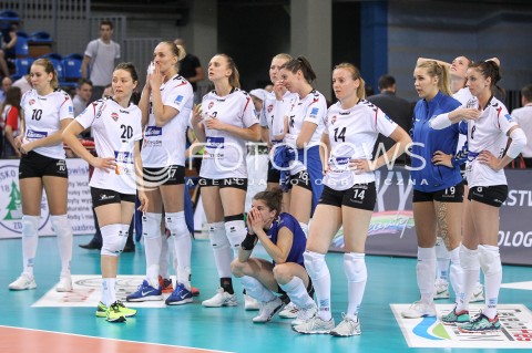  02.05.2018 RZESZOW <br />SIATKOWKA LIGA SIATKOWKI KOBIET LSK 2017/2018 WOMEN VOLLEYBALL POLAND POLISH LEAGUE <br />FAZA PLAYOFF - MECZ O 3. MIEJSCE - 3. MECZ <br />MECZ DEVELOPRES SKYRES RZESZOW - GROT BUDOWLANI LODZ <br />N/Z SIATKARKI DEVELOPRES SKYRES RZESZOW - 4 MIEJCE BEZ MEDALU SMUTEK PORAZKA PRZEGRANA<br />ADELA HELIC JELENA BLAGOJEVIC JULIIA ANDRUSHKO ( JULIA ANDRUSZKO ) MONIKA PTAK KLAUDIA KACZOROWSKA AGNIESZKA RABKA LUCYNA BOREK POLA NOWAKOWSKA ANNA KACZMAR <br /> 