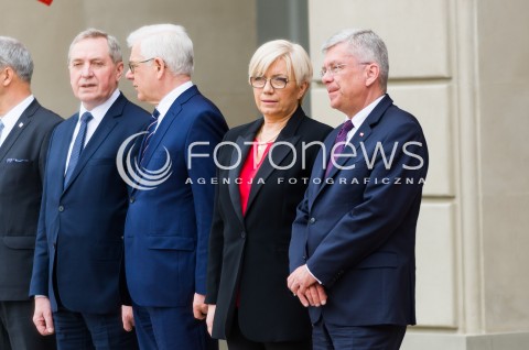  02.05.2018 WARSZAWA <br />DZIEN FLAGI POLSKIEJ Z UDZIALEM PREZYDENTA RP<br />N/Z PREZES TK JULIA PRZYLEBSKA STANISLAW KARCZEWSKI JACEK CZAPUTOWICZ HENRYK KOWALCZYK<br /> 