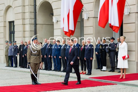  02.05.2018 WARSZAWA <br />DZIEN FLAGI POLSKIEJ Z UDZIALEM PREZYDENTA RP<br />N/Z PREZYDENT RP ANDRZEJ DUDA AGATA KORNHAUSER DUDA<br /> 