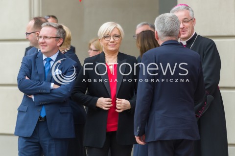  02.05.2018 WARSZAWA <br />DZIEN FLAGI POLSKIEJ Z UDZIALEM PREZYDENTA RP<br />N/Z KRZYSZTOF SZCZERSKI PREZES TK JULIA PRZYLEBSKA STANISLAW KARCZEWSKI<br /> 