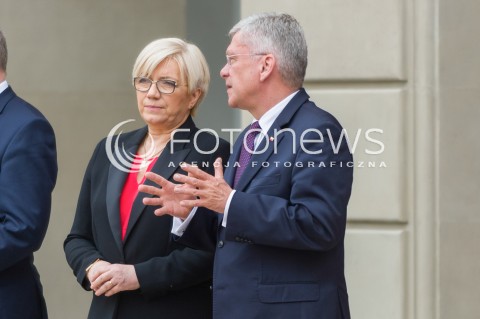  02.05.2018 WARSZAWA <br />DZIEN FLAGI POLSKIEJ Z UDZIALEM PREZYDENTA RP<br />N/Z PREZES TK JULIA PRZYLEBSKA STANISLAW KARCZEWSKI<br /> 