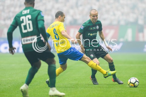  02.05.2018 WARSZAWA<br />PILKA NOZNA - FINAL PUCHARU POLSKI PZPN 2017/2018<br />FOOTBALL - PZPN POLISH CUP FINAL 2017/2018<br />MECZ ARKA GDYNIA - LEGIA WARSZAWA<br />N/Z MARCUS DA SILVA ADAM HLOUSEK<br /> 