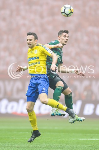  02.05.2018 WARSZAWA<br />
PILKA NOZNA - FINAL PUCHARU POLSKI PZPN 2017/2018<br />
FOOTBALL - PZPN POLISH CUP FINAL 2017/2018<br />
MECZ ARKA GDYNIA - LEGIA WARSZAWA<br />
N/Z ANDRIJ BOGDANOV CHRIS PHILIPPS<br />
 