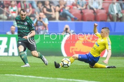  02.05.2018 WARSZAWA<br />
PILKA NOZNA - FINAL PUCHARU POLSKI PZPN 2017/2018<br />
FOOTBALL - PZPN POLISH CUP FINAL 2017/2018<br />
MECZ ARKA GDYNIA - LEGIA WARSZAWA<br />
N/Z MIROSLAV RADOVIC MICHAL NALEPA<br />
 