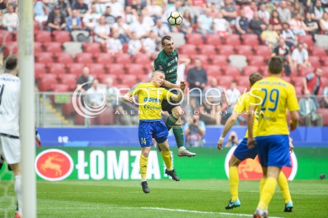  02.05.2018 WARSZAWA<br />
PILKA NOZNA - FINAL PUCHARU POLSKI PZPN 2017/2018<br />
FOOTBALL - PZPN POLISH CUP FINAL 2017/2018<br />
MECZ ARKA GDYNIA - LEGIA WARSZAWA<br />
N/Z MICHAL NALEPA MICHAL KUCHARCZYK<br />
 