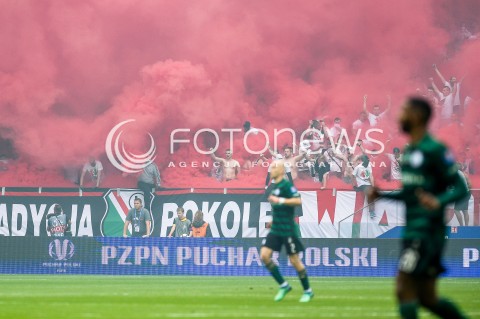  02.05.2018 WARSZAWA<br />PILKA NOZNA - FINAL PUCHARU POLSKI PZPN 2017/2018<br />FOOTBALL - PZPN POLISH CUP FINAL 2017/2018<br />MECZ ARKA GDYNIA - LEGIA WARSZAWA<br />N/Z OPRAWA LEGIA WARSZAWA RACE<br /> 