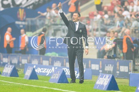  02.05.2018 WARSZAWA<br />
PILKA NOZNA - FINAL PUCHARU POLSKI PZPN 2017/2018<br />
FOOTBALL - PZPN POLISH CUP FINAL 2017/2018<br />
MECZ ARKA GDYNIA - LEGIA WARSZAWA<br />
N/Z TRENER DEAN KLAFURIC SYLWETKA<br />
 