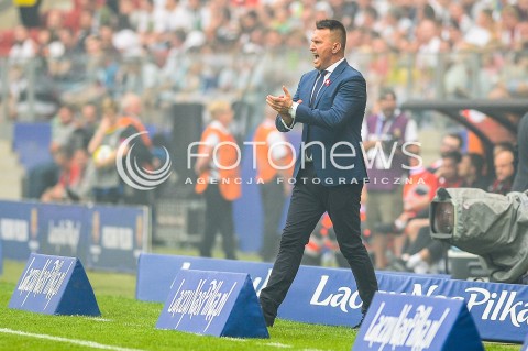  02.05.2018 WARSZAWA<br />
PILKA NOZNA - FINAL PUCHARU POLSKI PZPN 2017/2018<br />
FOOTBALL - PZPN POLISH CUP FINAL 2017/2018<br />
MECZ ARKA GDYNIA - LEGIA WARSZAWA<br />
N/Z TRENER LESZEK OJRZYNSKI SYLWETKA<br />
 