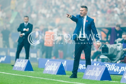  02.05.2018 WARSZAWA<br />PILKA NOZNA - FINAL PUCHARU POLSKI PZPN 2017/2018<br />FOOTBALL - PZPN POLISH CUP FINAL 2017/2018<br />MECZ ARKA GDYNIA - LEGIA WARSZAWA<br />N/Z TRENER LESZEK OJRZYNSKI SYLWETKA<br /> 