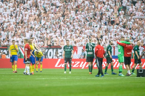  02.05.2018 WARSZAWA<br />PILKA NOZNA - FINAL PUCHARU POLSKI PZPN 2017/2018<br />FOOTBALL - PZPN POLISH CUP FINAL 2017/2018<br />MECZ ARKA GDYNIA - LEGIA WARSZAWA<br />N/Z LEGIA WARSZAWA ZWYCIEZCA PUCHARU POLSKI RADOSC<br /> 