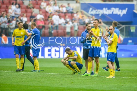  02.05.2018 WARSZAWA<br />PILKA NOZNA - FINAL PUCHARU POLSKI PZPN 2017/2018<br />FOOTBALL - PZPN POLISH CUP FINAL 2017/2018<br />MECZ ARKA GDYNIA - LEGIA WARSZAWA<br />N/Z DAMIAN ZBOZIEN MARCUS DA SILVA DAWID SOLDECKI RAFAL SIEMASZKO ARKA GDYNIA PRZEGRYWA W FINALE SMUTEK ZAL PRZEGRANA<br /> 