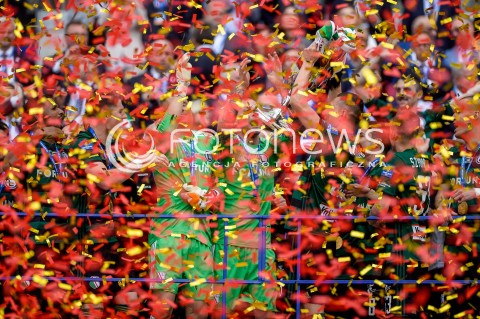  02.05.2018 WARSZAWA<br />PILKA NOZNA - FINAL PUCHARU POLSKI PZPN 2017/2018<br />FOOTBALL - PZPN POLISH CUP FINAL 2017/2018<br />MECZ ARKA GDYNIA - LEGIA WARSZAWA<br />N/Z LEGIA WARSZAWA ZDOBYWCA PUCHARU POLSKI DEKORACJA RADOSC EMOCJE FETA<br /> 