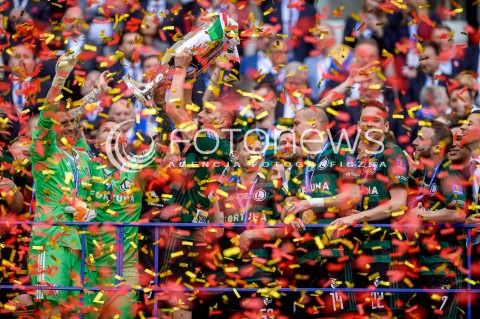  02.05.2018 WARSZAWA<br />PILKA NOZNA - FINAL PUCHARU POLSKI PZPN 2017/2018<br />FOOTBALL - PZPN POLISH CUP FINAL 2017/2018<br />MECZ ARKA GDYNIA - LEGIA WARSZAWA<br />N/Z LEGIA WARSZAWA ZDOBYWCA PUCHARU POLSKI DEKORACJA RADOSC EMOCJE FETA ARKADIUSZ MALARZ ARTUR JEDRZEJCZYK ADAM HLOUSEK<br /> 