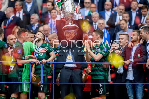  02.05.2018 WARSZAWA<br />PILKA NOZNA - FINAL PUCHARU POLSKI PZPN 2017/2018<br />FOOTBALL - PZPN POLISH CUP FINAL 2017/2018<br />MECZ ARKA GDYNIA - LEGIA WARSZAWA<br />N/Z LEGIA WARSZAWA ZDOBYWCA PUCHARU POLSKI DEKORACJA RADOSC EMOCJE FETA TRENER DEAN KLAFURIC<br /> 
