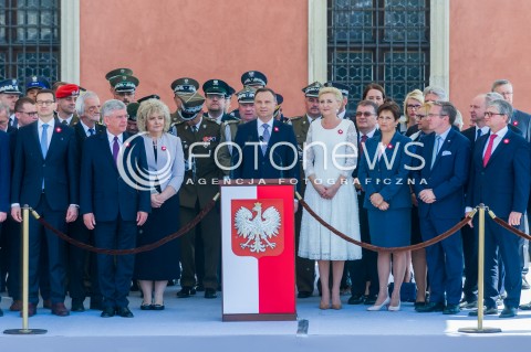  03.05.2018 WARSZAWA <br />OBCHODY SWIETA NARODOWEGO 3 MAJA <br />N/Z MARIUSZ BLASZCZAK MATEUSZ MORAWIECKI STANISLAW KARCZEWSKI PREZYDENT RP ANDRZEJ DUDA AGATA KORNHAUSER DUDA<br /> 