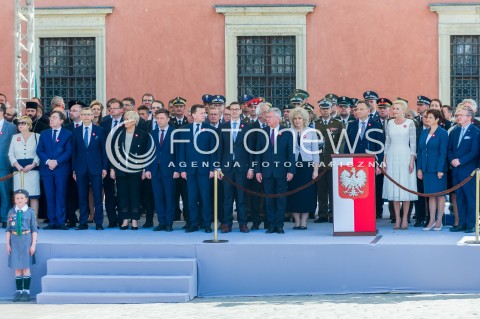  03.05.2018 WARSZAWA <br />OBCHODY SWIETA NARODOWEGO 3 MAJA <br />N/Z PREZES SN MALGORZATA GERSDORF PREZES TK JULIA PRZYLEBSKA  MARIUSZ BLASZCZAK MATEUSZ MORAWIECKI STANISLAW KARCZEWSKI PREZYDENT RP ANDRZEJ DUDA AGATA KORNHAUSER DUDA<br /> 