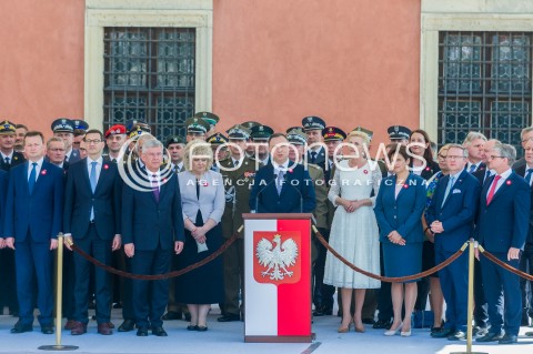  03.05.2018 WARSZAWA <br />OBCHODY SWIETA NARODOWEGO 3 MAJA <br />N/Z MARIUSZ BLASZCZAK MATEUSZ MORAWIECKI STANISLAW KARCZEWSKI PREZYDENT RP ANDRZEJ DUDA AGATA KORNHAUSER DUDA KRZYSZTOF SZCZERSKI<br /> 