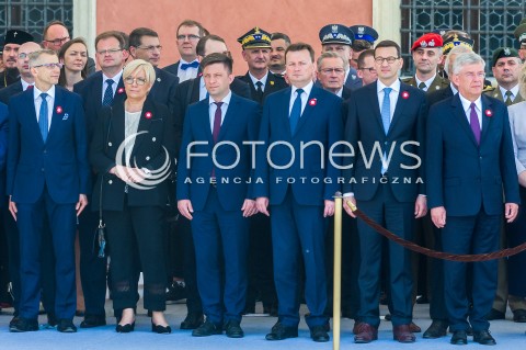  03.05.2018 WARSZAWA <br />OBCHODY SWIETA NARODOWEGO 3 MAJA <br />N/Z KRZYSZTOF KWIATKOWSKI MICHAL DWORCZYK PREZES TK JULIA PRZYLEBSKA MARIUSZ BLASZCZAK MATEUSZ MORAWIECKI STANISLAW KARCZEWSKI <br /> 