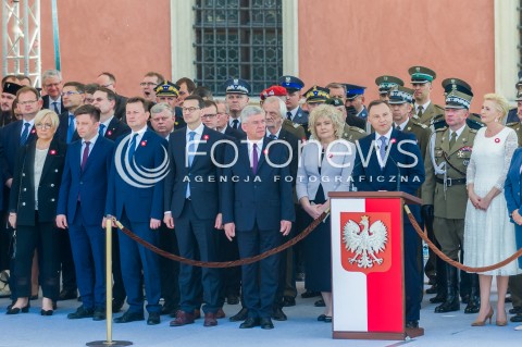  03.05.2018 WARSZAWA <br />OBCHODY SWIETA NARODOWEGO 3 MAJA <br />N/Z MARIUSZ BLASZCZAK MATEUSZ MORAWIECKI STANISLAW KARCZEWSKI PREZYDENT RP ANDRZEJ DUDA AGATA KORNHAUSER DUDA KRZYSZTOF SZCZERSKI JULIA PRZYLEBSKA<br /> 