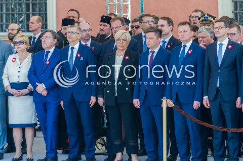  03.05.2018 WARSZAWA <br />OBCHODY SWIETA NARODOWEGO 3 MAJA <br />N/Z MALGORZATA GERSDORF KRZYSZTOF KWIATKOWSKI JULIA PRZYLEBSKA MICHAL DWORCZYK MARIUSZ BLASZCZAK PREMIER MATEUSZ MORAWIECKI<br /> 