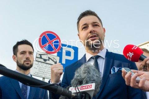  04.05.2018 WARSZAWA<br />KONFERENCJA PATRYKA JAKIEGO NA TEMAT ZNAKU DROGOWEGO<br />N/Z PATRYK JAKI<br /> 