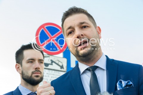  04.05.2018 WARSZAWA<br />KONFERENCJA PATRYKA JAKIEGO NA TEMAT ZNAKU DROGOWEGO<br />N/Z PATRYK JAKI<br /> 