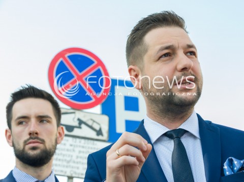  04.05.2018 WARSZAWA<br />KONFERENCJA PATRYKA JAKIEGO NA TEMAT ZNAKU DROGOWEGO<br />N/Z PATRYK JAKI<br /> 