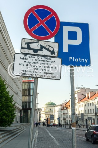  04.05.2018 WARSZAWA<br />KONFERENCJA PATRYKA JAKIEGO NA TEMAT ZNAKU DROGOWEGO<br />N/Z ZNAK DROGOWY<br /> 