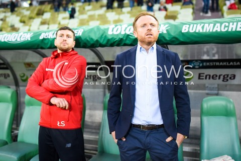  04.05.2018 GDANSK<br />PILKA NOZNA - EKSTRAKLASA SEZON 2017/2018<br />MECZ LECHIA GDANSK - BRUK BET TERMALICA NIECIECZA<br />N/Z TRENER PIOTR STOKOWIEC PORTRET<br /> 