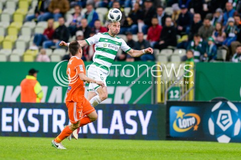  04.05.2018 GDANSK<br />PILKA NOZNA - EKSTRAKLASA SEZON 2017/2018<br />MECZ LECHIA GDANSK - BRUK BET TERMALICA NIECIECZA<br />N/Z SIMEON SLAWCZEW<br /> 