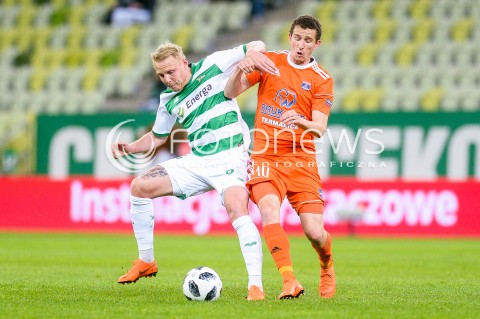  04.05.2018 GDANSK<br />PILKA NOZNA - EKSTRAKLASA SEZON 2017/2018<br />MECZ LECHIA GDANSK - BRUK BET TERMALICA NIECIECZA<br />N/Z DANIEL LUKASIK SAMUEL STEFANIK<br /> 