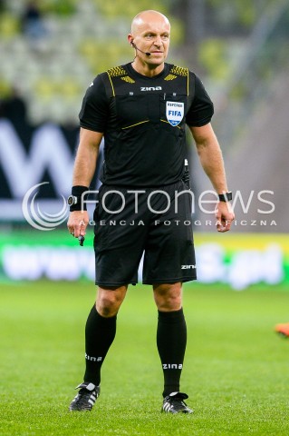  04.05.2018 GDANSK<br />PILKA NOZNA - EKSTRAKLASA SEZON 2017/2018<br />MECZ LECHIA GDANSK - BRUK BET TERMALICA NIECIECZA<br />N/Z SZYMON MARCINIAK SYLWETKA<br /> 