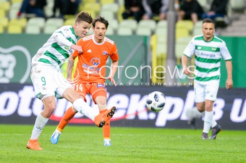  04.05.2018 GDANSK<br />PILKA NOZNA - EKSTRAKLASA SEZON 2017/2018<br />MECZ LECHIA GDANSK - BRUK BET TERMALICA NIECIECZA<br />N/Z PATRYK LIPSKI GABRIEL MATEI<br /> 