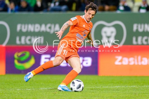  04.05.2018 GDANSK<br />PILKA NOZNA - EKSTRAKLASA SEZON 2017/2018<br />MECZ LECHIA GDANSK - BRUK BET TERMALICA NIECIECZA<br />N/Z GABRIEL MATEI SYLWETKA<br /> 