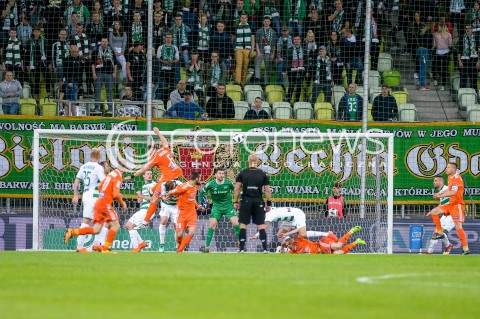  04.05.2018 GDANSK<br />PILKA NOZNA - EKSTRAKLASA SEZON 2017/2018<br />MECZ LECHIA GDANSK - BRUK BET TERMALICA NIECIECZA<br />N/Z ADAM CHRZANOWSKI DUSAN KUCIAK PAWEL STOLARSKI<br /> 