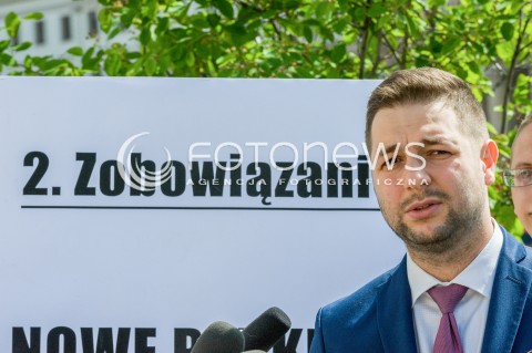  05.05.2018 WARSZAWA<br />KONFERENCJA PATRYKA JAKIEGO NA TEMAT PARKINGOW I ZOBOWIAZAN WYBORCZYCH<br />N/Z PATRYK JAKI<br /> 