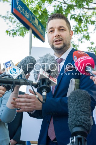  07.05.2018 WARSZAWA<br />KONFERENCJA PATRYKA JAKIEGO <br />3. ZOBOWIAZANIE <br />NOWE MOSTY DLA WARSZAWY<br />N/Z PATRYK JAKI<br /> 