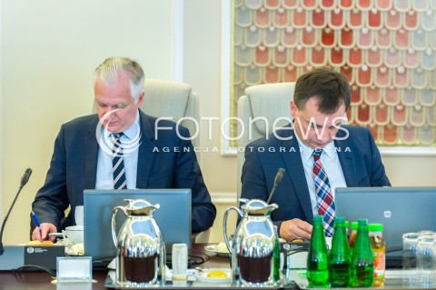  08.05.2018 WARSZAWA<br />POSIEDZENIE RADY MINISTROW<br />N/Z JAROSLAW GOWIN ZBIGNIEW ZIOBRO<br /> 