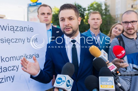  09.05.2018 WARSZAWA <br />KONFERENCJA PATRYKA JAKIEGO DOTYCZACA KOMUNIKACJI MIEJSKIEJ W WARSZAWIE<br />N/Z PATRYK JAKI<br /> 