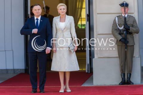  10.05.2018 WARSZAWA<br />WIZYTA PREZYDENTA REPUBLIKI CZESKIEJ<br />N/Z PREZYDENT RP ANDRZEJ DUDA AGATA KORNHAUSER DUDA<br /> 