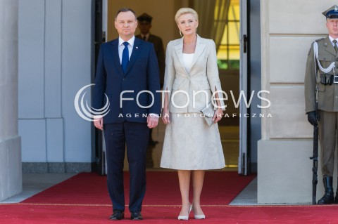  10.05.2018 WARSZAWA<br />WIZYTA PREZYDENTA REPUBLIKI CZESKIEJ<br />N/Z PREZYDENT RP ANDRZEJ DUDA AGATA KORNHAUSER DUDA<br /> 