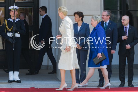 10.05.2018 WARSZAWA<br />WIZYTA PREZYDENTA REPUBLIKI CZESKIEJ<br />N/Z AGATA KORNHAUSER DUDA IVANA ZEMANOVA KRZYSZTOF SZCZERSKI KRZYSZTOF LAPINSKI<br /> 
