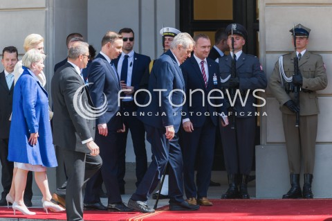  10.05.2018 WARSZAWA<br />WIZYTA PREZYDENTA REPUBLIKI CZESKIEJ<br />N/Z PREZYDENT RP ANDRZEJ DUDA AGATA KORNHAUSER DUDA PREZYDENT CZECH MILOS MILOSZ ZEMAN IVANA ZEMANOVA<br /> 