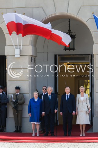  10.05.2018 WARSZAWA<br />WIZYTA PREZYDENTA REPUBLIKI CZESKIEJ<br />N/Z PREZYDENT CZECH MILOS MILOSZ ZEMAN IVANA ZEMANOVA PREZYDENT RP ANDRZEJ DUDA AGATA KORNHAUSER DUDA<br /> 