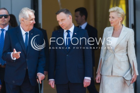  10.05.2018 WARSZAWA<br />WIZYTA PREZYDENTA REPUBLIKI CZESKIEJ<br />N/Z PREZYDENT CZECH MILOS MILOSZ ZEMAN PREZYDENT RP ANDRZEJ DUDA AGATA KORNHAUSER DUDA<br /> 