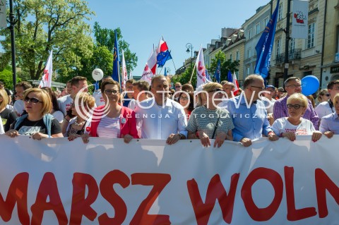  12.05.2018 WARSZAWA<br />MARSZ WOLNOSCI<br />N/Z CZOLO MARSZU GRZEGORZ SCHETYNA KATARZYNA LUBNAUER KAZIMIERZ MICHAL UJAZDOWSKI KAMILA GASIUK PIHOWICZ <br /> 
