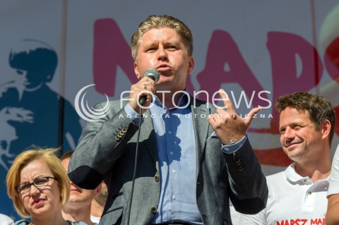  12.05.2018 WARSZAWA<br />MARSZ WOLNOSCI<br />N/Z MARCIN MATCZAK RAFAL TRZASKOWSKI PAULINA HENNIG KLOSKA<br /> 